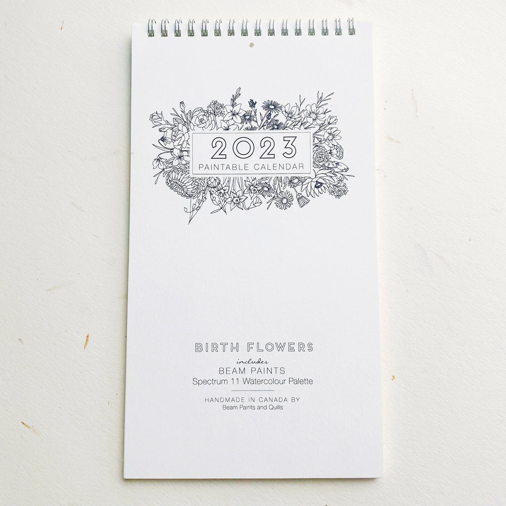 PDF 2023 Watercolor Flowers Calendar